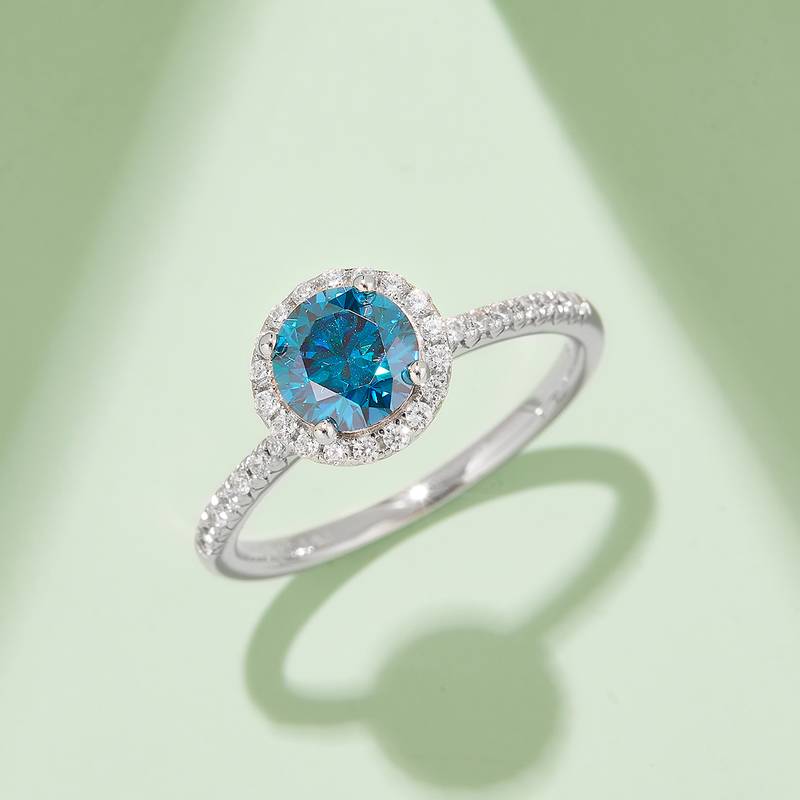 Classic圆包S925银镀白金MoissaniteWomen's Ring1ctD级